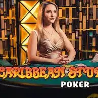 Caribbean Stud Poker slot visual from Evolution available on spinko24casino.com