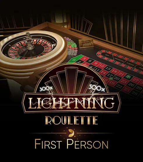 First Person Lightning Roulette by Evolution, showcased at spinko24casino.com – game logo