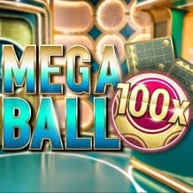 Mega Ball 100x logo by Evolution at Spinko24