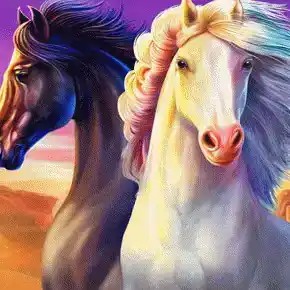Mustang Gold Megaways online game logo by Pragmatic Play on spinko24casino.com
